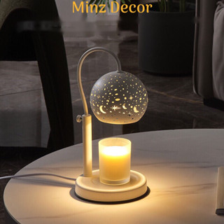 Đèn Đốt Nến Thơm Màu Trắng, Điều Chỉnh Độ Cao Đèn, Hẹn Giờ, Chỉnh Sáng