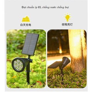 Đèn led chiếu cây sân vườn, cắm cỏ, gắn tường rọi lối đi năng lượng mặt trời - đèn siêu sáng