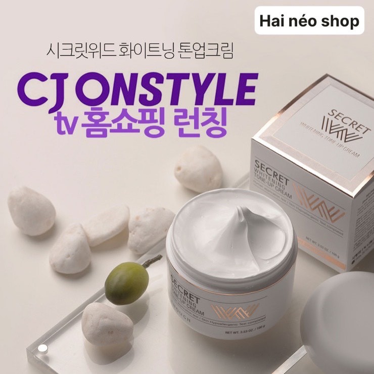 Kem dưỡng trắng da body khử thâm, chứa Vitamin C & Niacinamide Enough Secret W Whitening Cream 100g