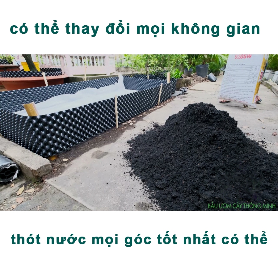 25 MÉT Bầu ươm cây V6 CAO 30CM dày 6mm, cắt theo mét dài khách đặt, tặng ốc vít-77900