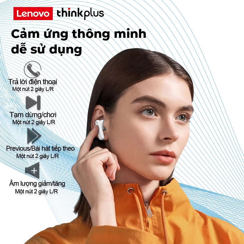 Lenovo Thinkplus XT98 Tai Nghe Nhét Tai Bluetooth 5.3 Không Dây TWS Mini âm Nhạc HIFI Có Micrô
