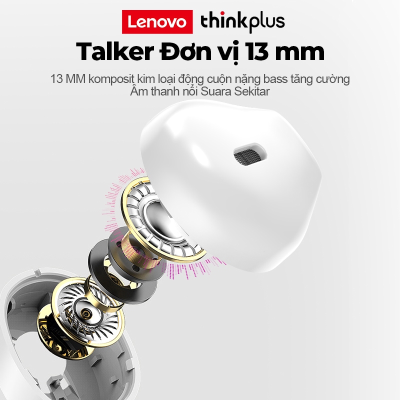 Lenovo Thinkplus XT98 Tai Nghe Nhét Tai Bluetooth 5.3 Không Dây TWS Mini âm Nhạc HIFI Có Micrô