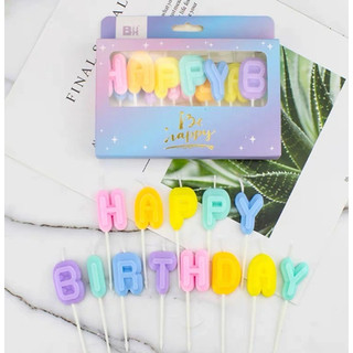 Nến chữ hpbd kiểu HQ nhiều màu