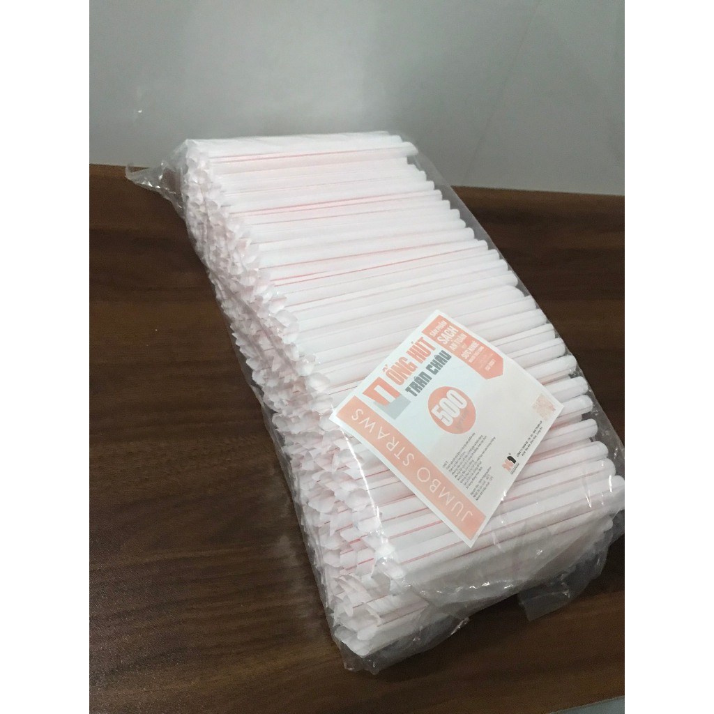 Ống hút trân châu  phi 12  500g nhọn đầu