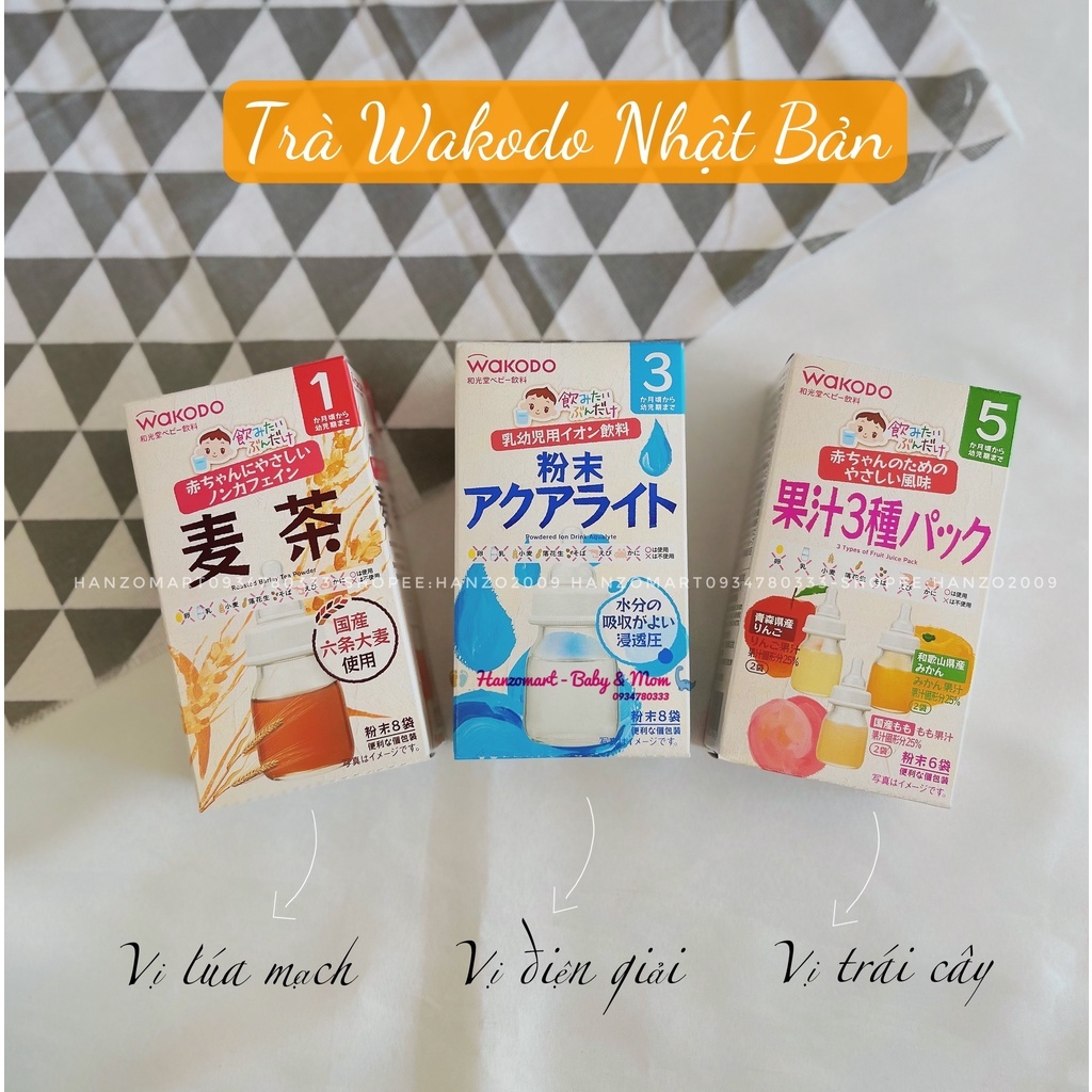 Trà hoa quả Wakodo Nhật Bản cho bé date 7/2024