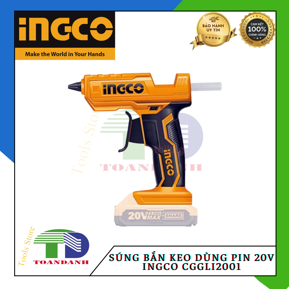 Súng bắn keo dùng pin 20V INGCO CGGLI2001