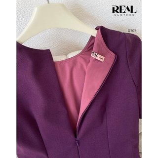Đầm Công Sở Mimi Màu Tím_ REAL