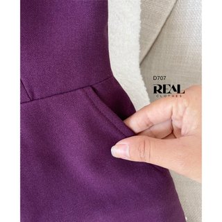 Đầm Công Sở Mimi Màu Tím_ REAL