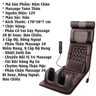 Nệm massage toàn thân chính hãng, đệm mát xa toàn thân cao cấp