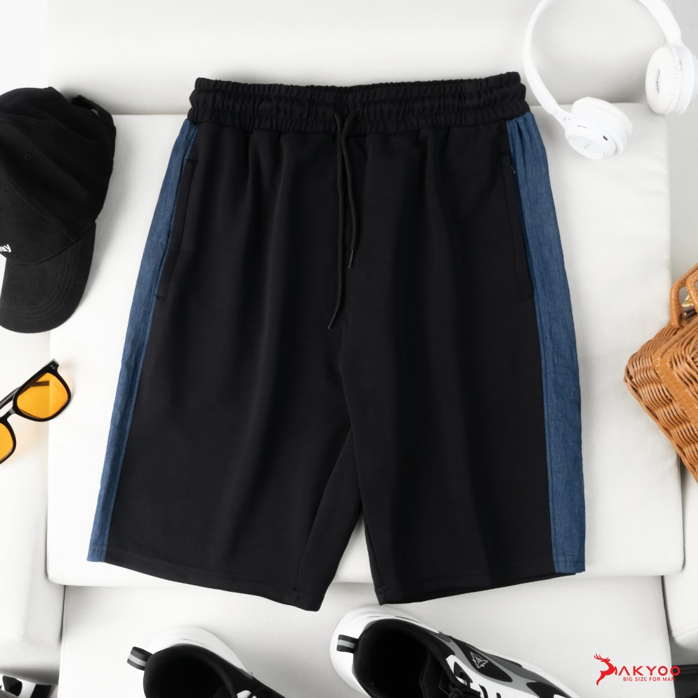 Quần Short Thun Nỉ Bigsize Nam AKYOO 80-140kg, Dày Dặn Không Xù, Không Bai Nhão- SN - ST