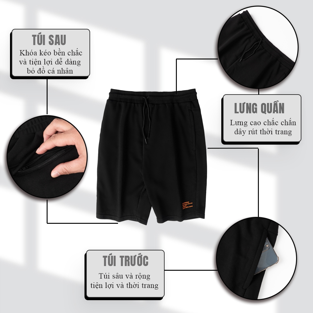 Quần Short Thun Nỉ Bigsize Nam AKYOO 80-140kg, Dày Dặn Không Xù, Không Bai Nhão- SN - ST