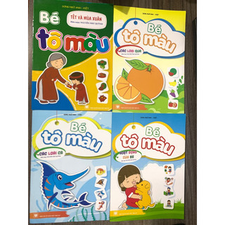 1 quyển Tô màu cho bé trai bé gái các chủ đề