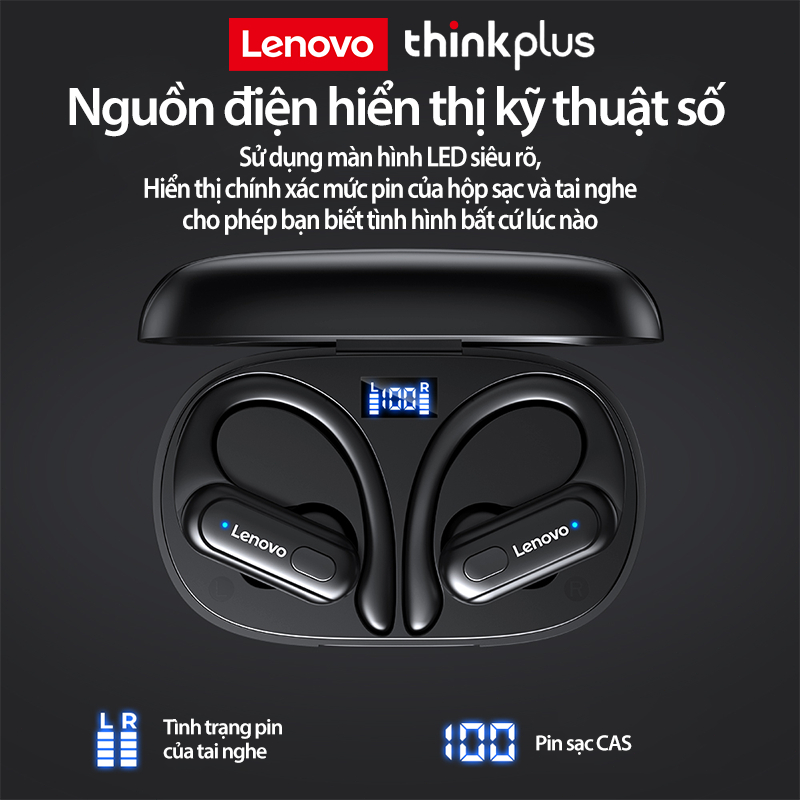 Lenovo Thinkplus XT60 Tai Nghe Bluetooth Không Dây Thể Thao Chống Nước Có Mic Tai Nghe