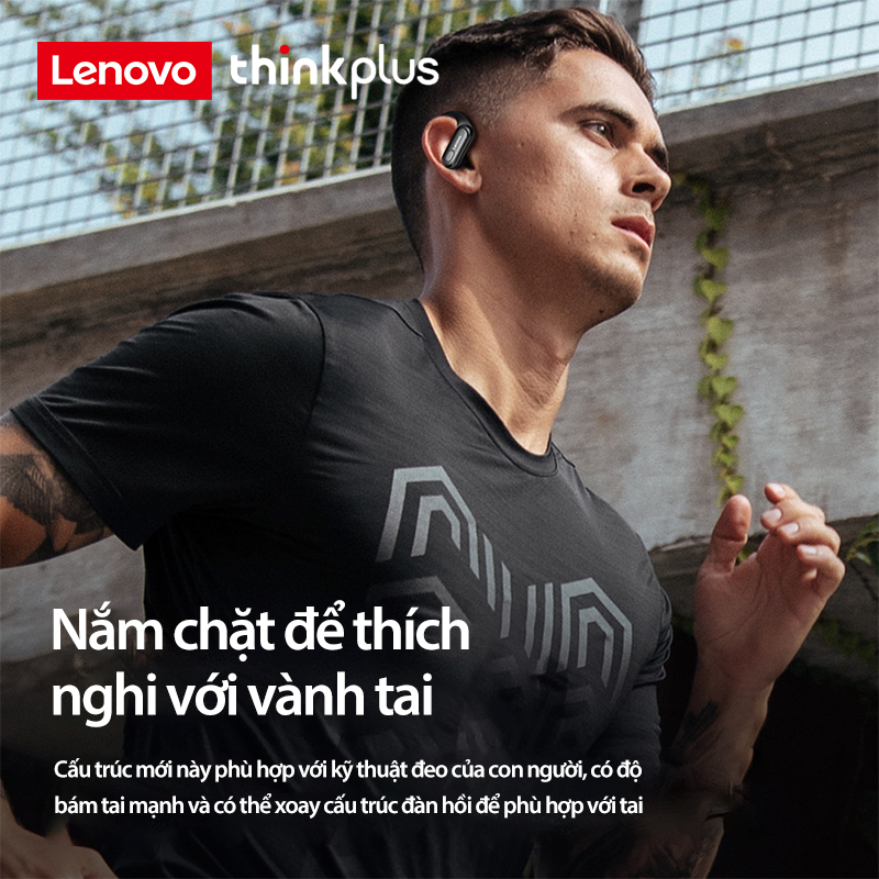 Lenovo Thinkplus XT60 Tai Nghe Bluetooth Không Dây Thể Thao Chống Nước Có Mic Tai Nghe