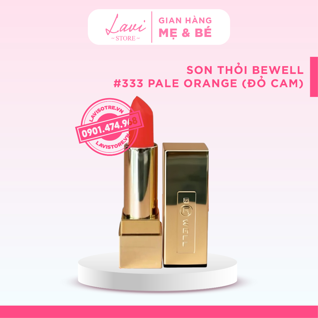 Son thỏi BeWell #333 PALE ORANGE (Đỏ cam)