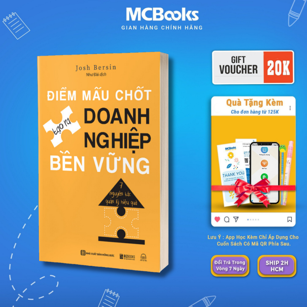 Sách - Điểm Mấu Chốt Tạo Ra Doanh Nghiệp Bền Vững: 7 Nguyên Tắc Quản Lý Hiệu Quả - MCBooks