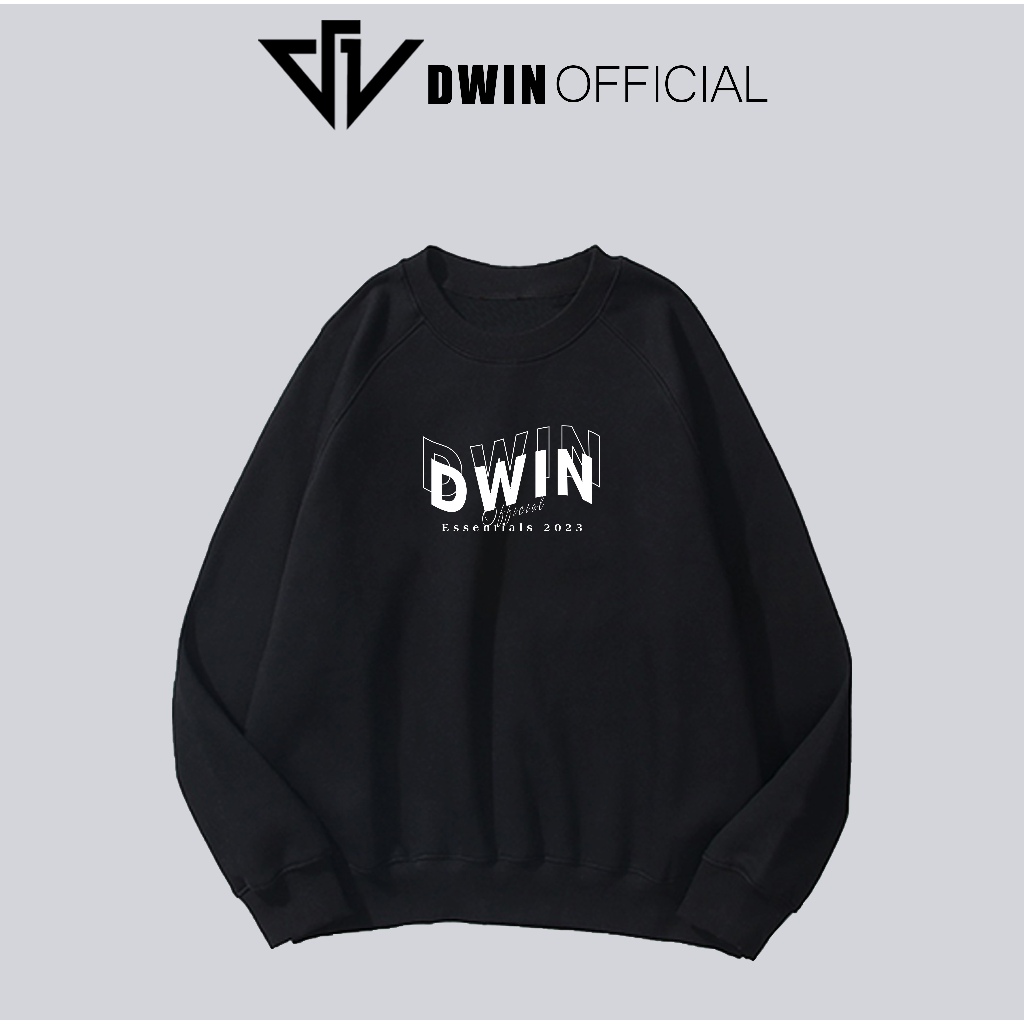 Áo sweater nỉ ESSENTIALS unisex DWIN basic nam nữ form rộng oversize local brand 00089