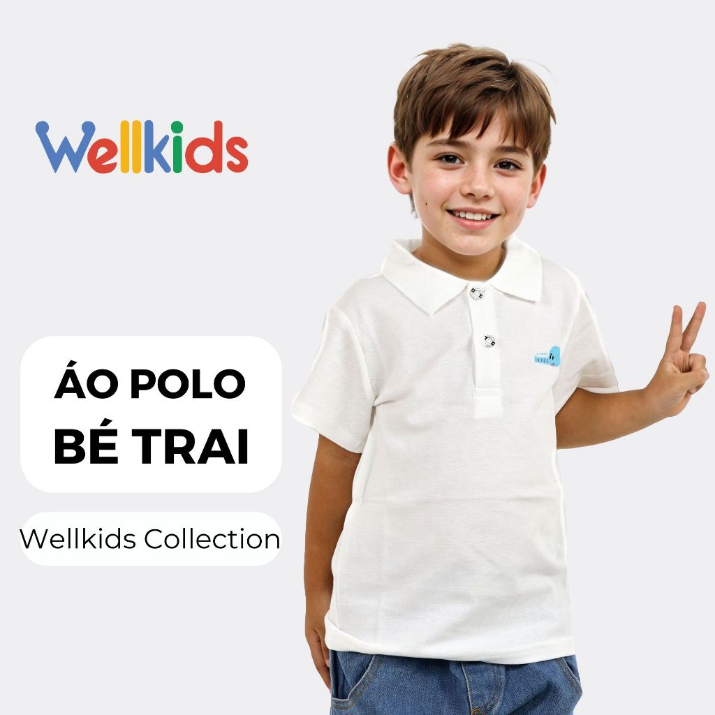 Áo Polo bé trai ngắn tay Wellkids 27Kids áo thun sơ mi cộc nam cho trẻ từ 2-8 tuổi BSPO 04