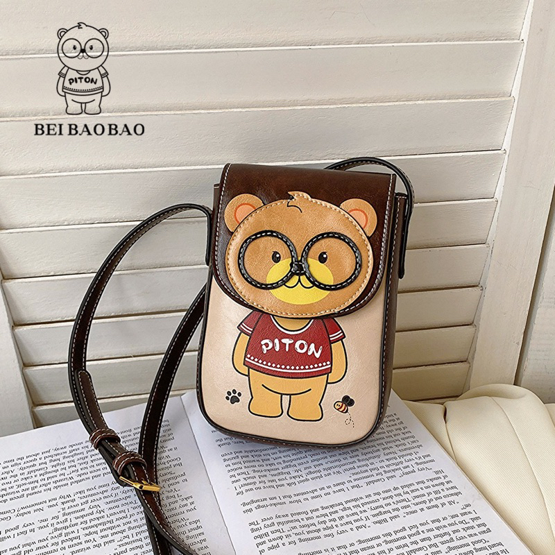 Túi đeo chéo hình gấu ngỗ nghĩnh 01