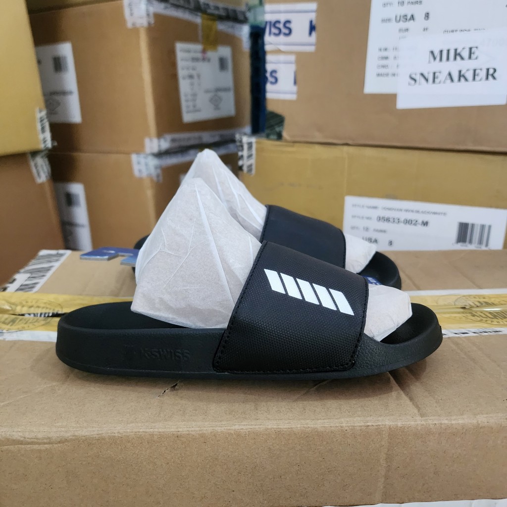 Dép KSwiss chính hãng mới toanh 100% màu đen nam nữ