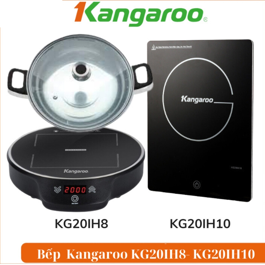 (Tặng nồi) Bếp Điện Từ Đơn Cảm Ứng Kangaroo KG20IH8 - Công Suất 2000W - Bếp Điện Đa Năng Kangaroo - Bảo Hành 2 Năm.
