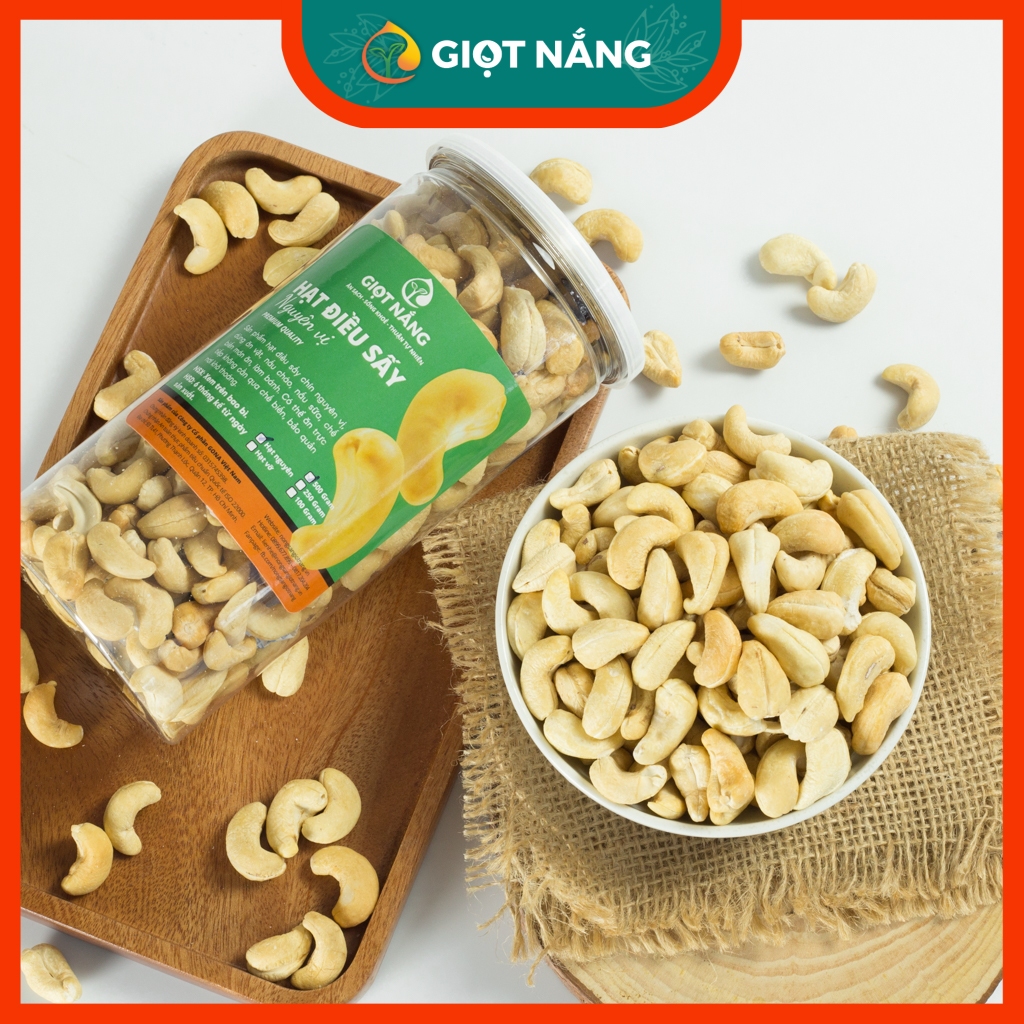 Hạt điều sấy chín nguyên vị không muối 500g không lụa từ Nông sản Giọt Nắng