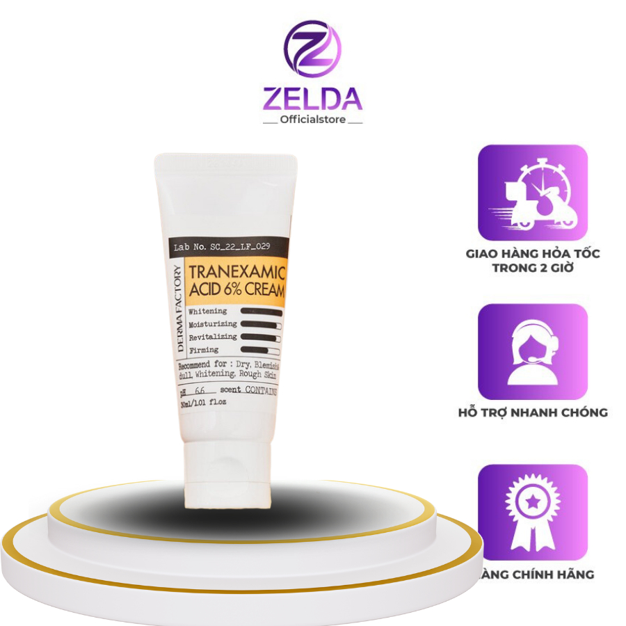 Kem dưỡng giảm thâm nám Tranexamic Acid 6% Cream 30ml Demarfactory KNT2002 Zelda Store