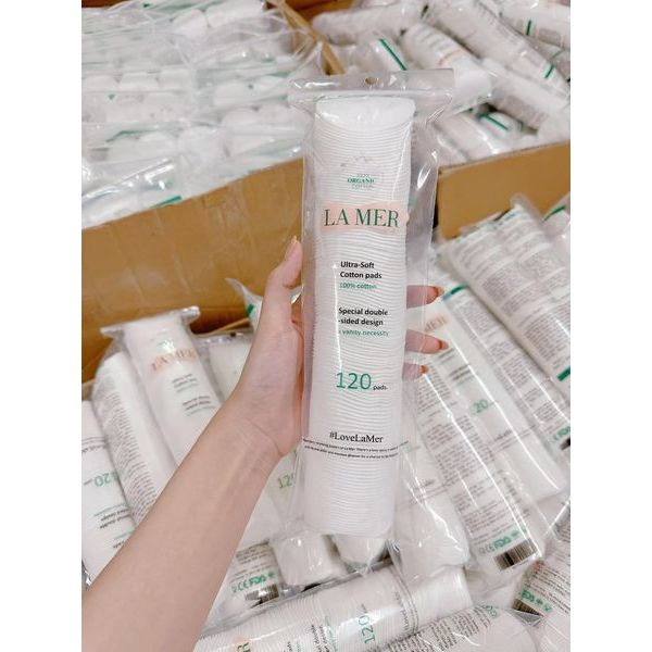 Bông tẩy trang La Mer mềm mịn cotton 60 - 120 - 201 miếng