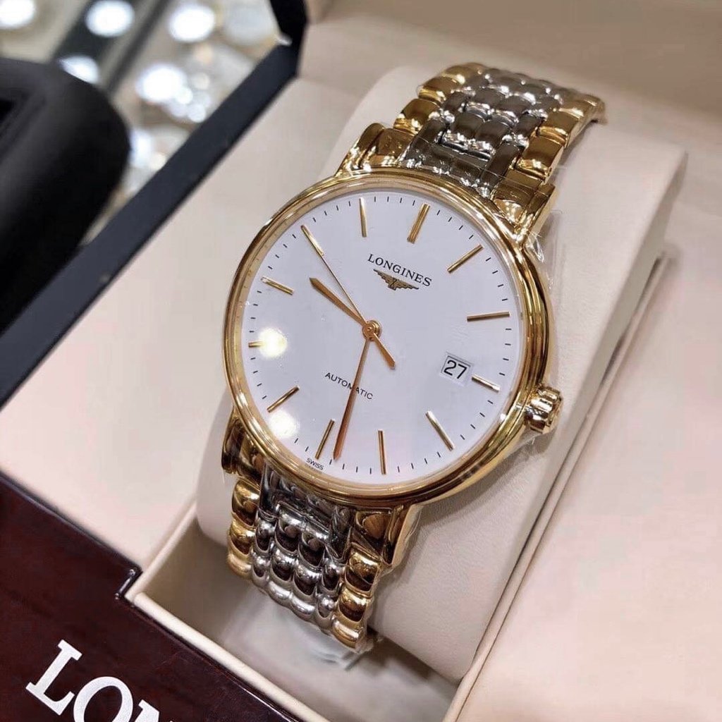 Đồng Hồ Cơ Nam Longi L888BG Automatic Máy Mỏng Dây Kim Loại Lịch Ngày Cao Cấp