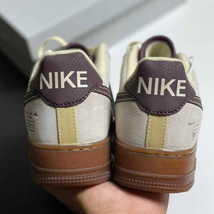 Giày thể thao AF1 Cà Phê, Giày Air Force 1 dây thừng đẹp 2023 Full Box