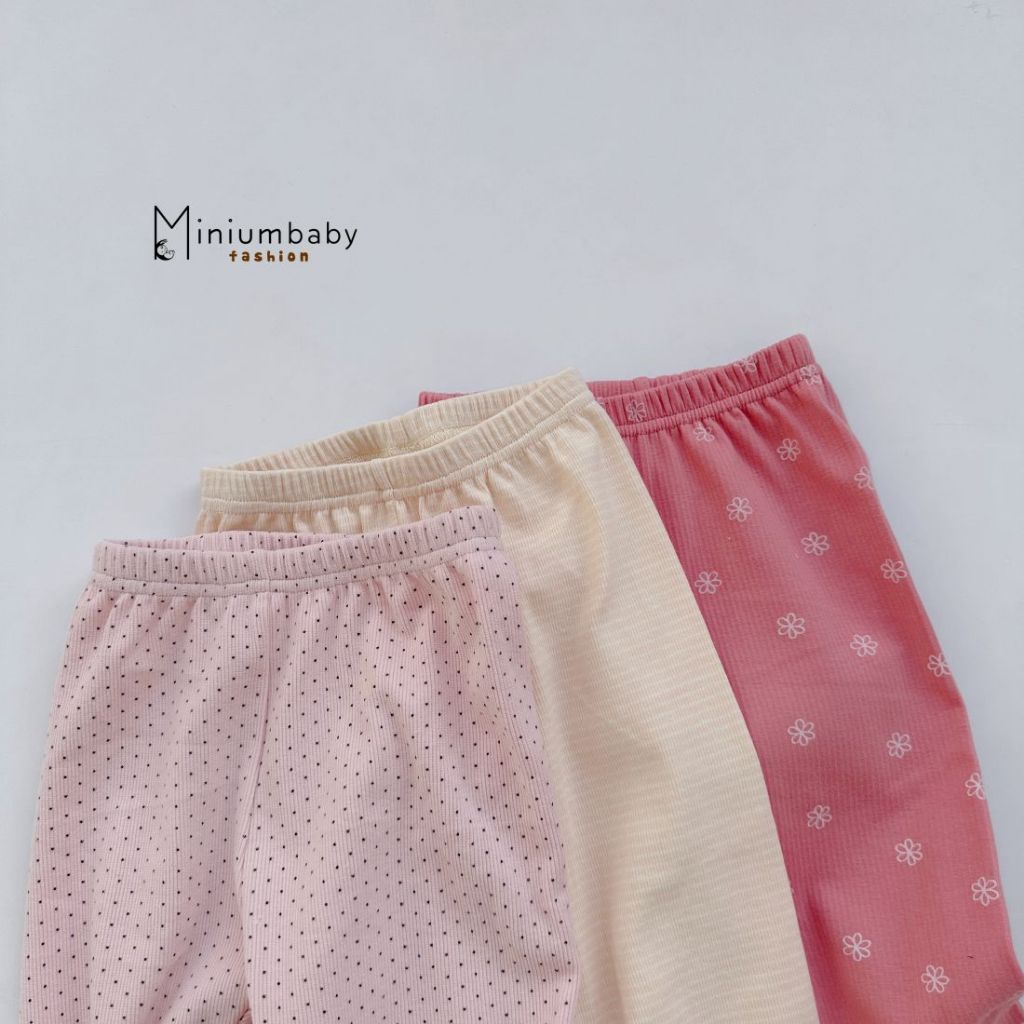 Bộ đồ dài tay quần dài thu đông cho bé gái chất liệu 100% cotton bé mặc đi học đi choi miniumbabyfashion SB1625