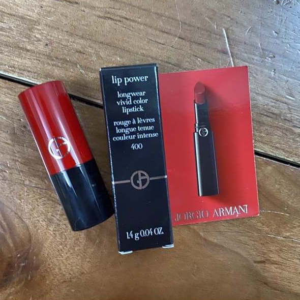 Son thỏi Giorgio ARMANI mini màu 400 và màu 405 ARMANI Lip Power Longwear Vivid Color Lipstick