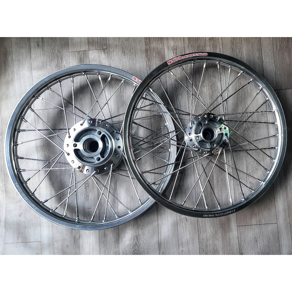 Bánh căm Crom niềng nhôm Thailad dành cho Raider, Satria 150 full lòng đĩa trước