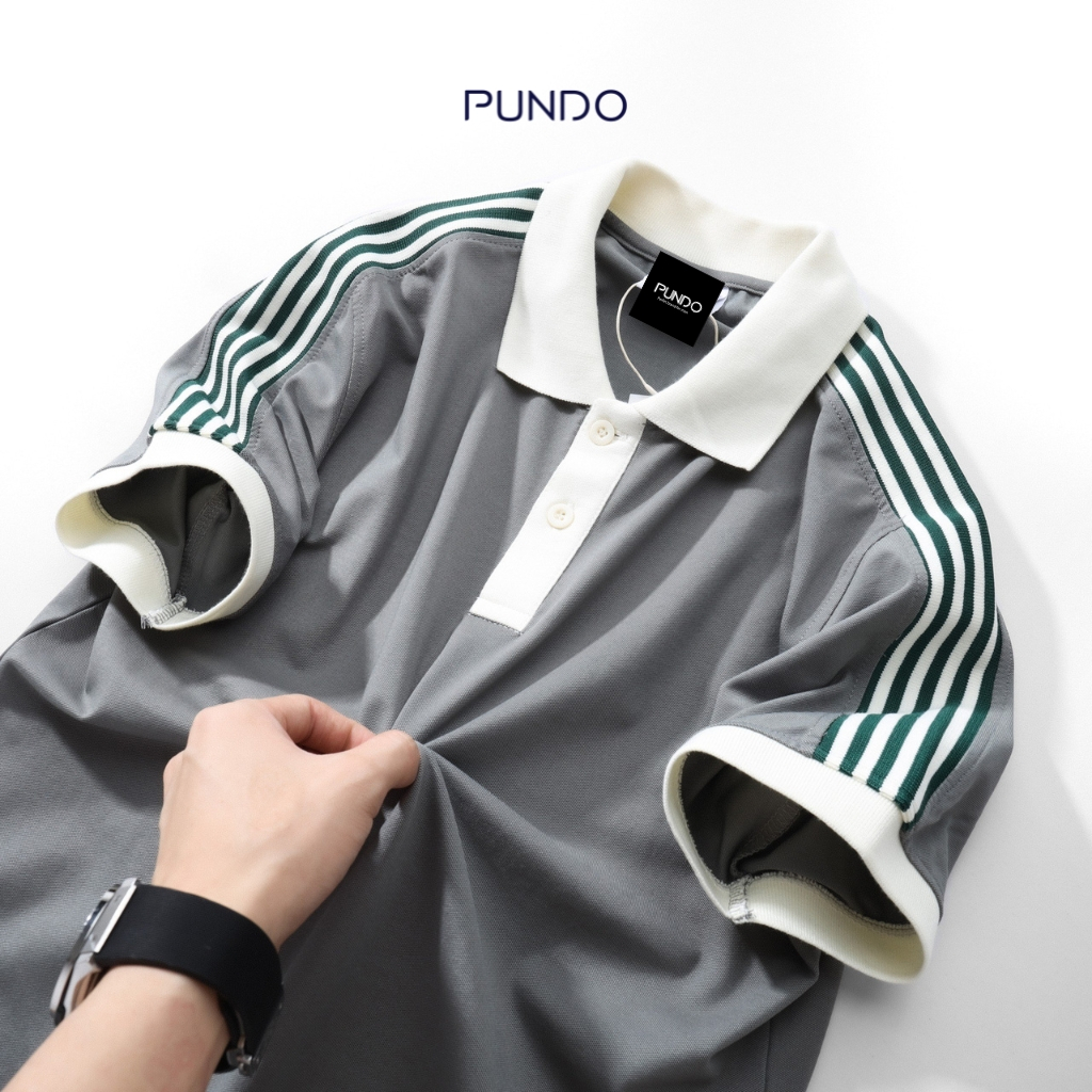 Áo polo nam cao cấp chính hãng vải pique thấm hút bền màu size đến 85kg PUNDO APPD52