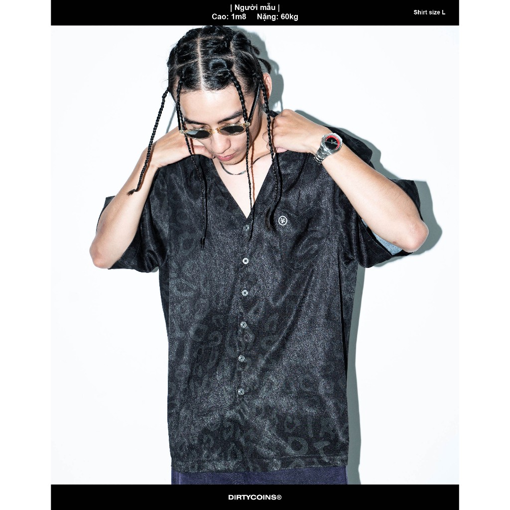 Áo Sơ Mi  Leopard All Print Shirt - Black