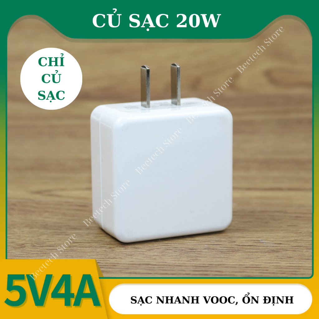 Sạc Oppo,Sạc Nhanh Oppo,Ralme 20w ,Bộ Sạc Vooc 4A Zin,Dùng Cho, F11/F11 Pro/ Reno2\2f..Realme3/5/Pro,Bảo Hành 12 Tháng