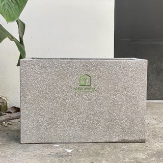 Chậu xi măng đá mài  CHỮ NHẬT 30*30*60 - Xám