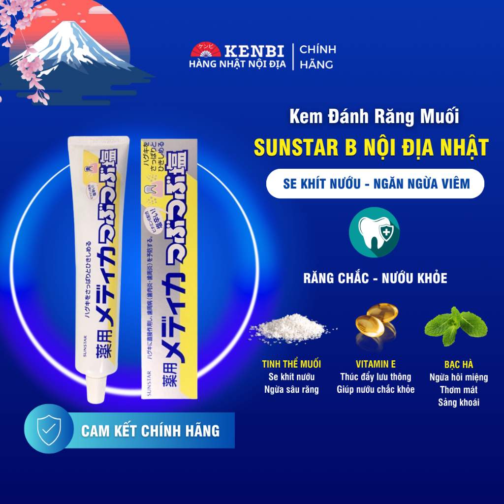 Kem đánh răng muối Sunstar 170g Nhật Bản