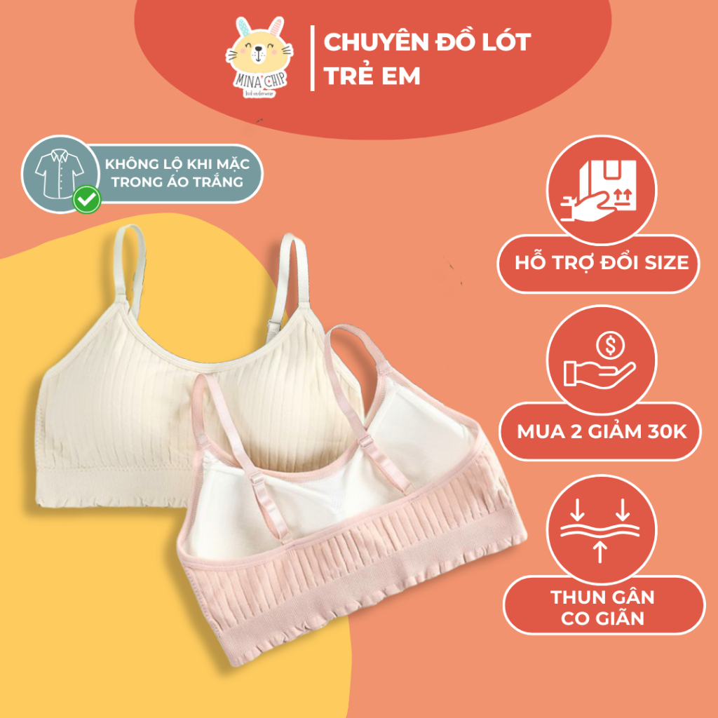 Áo lá học sinh chất thun gân co dãn thoáng khí, phú hợp cho bé gái mặc đi học Mina Chip A14