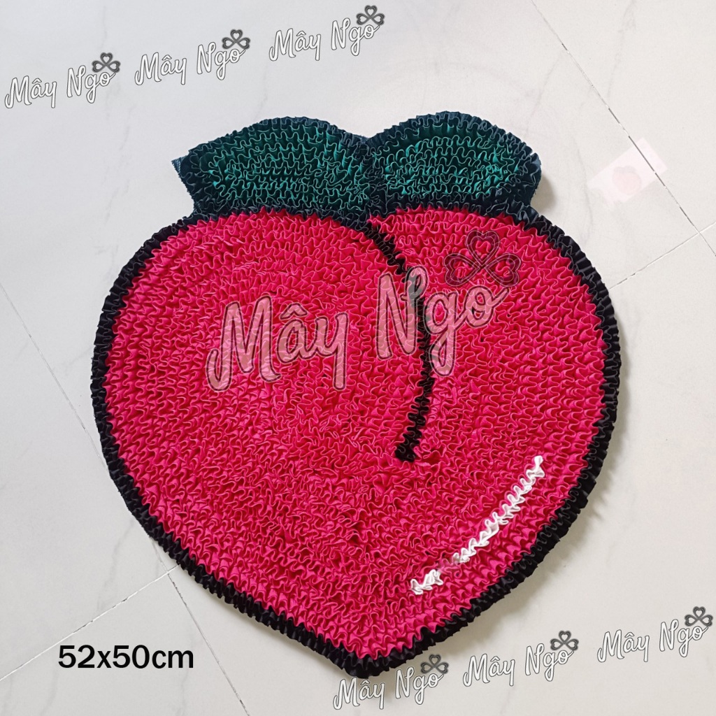 Thảm lau chân hình quả đào thảm nhà may