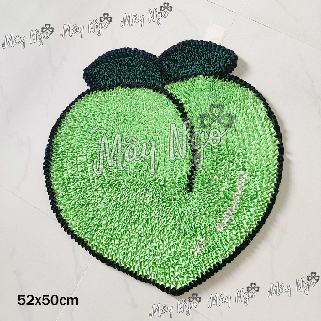 Thảm lau chân hình quả đào thảm nhà may
