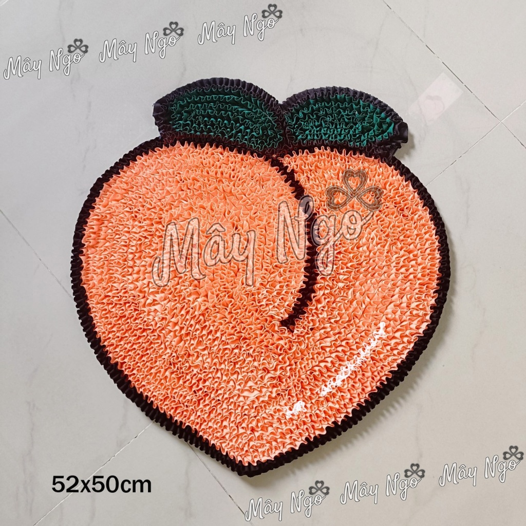 Thảm lau chân hình quả đào thảm nhà may