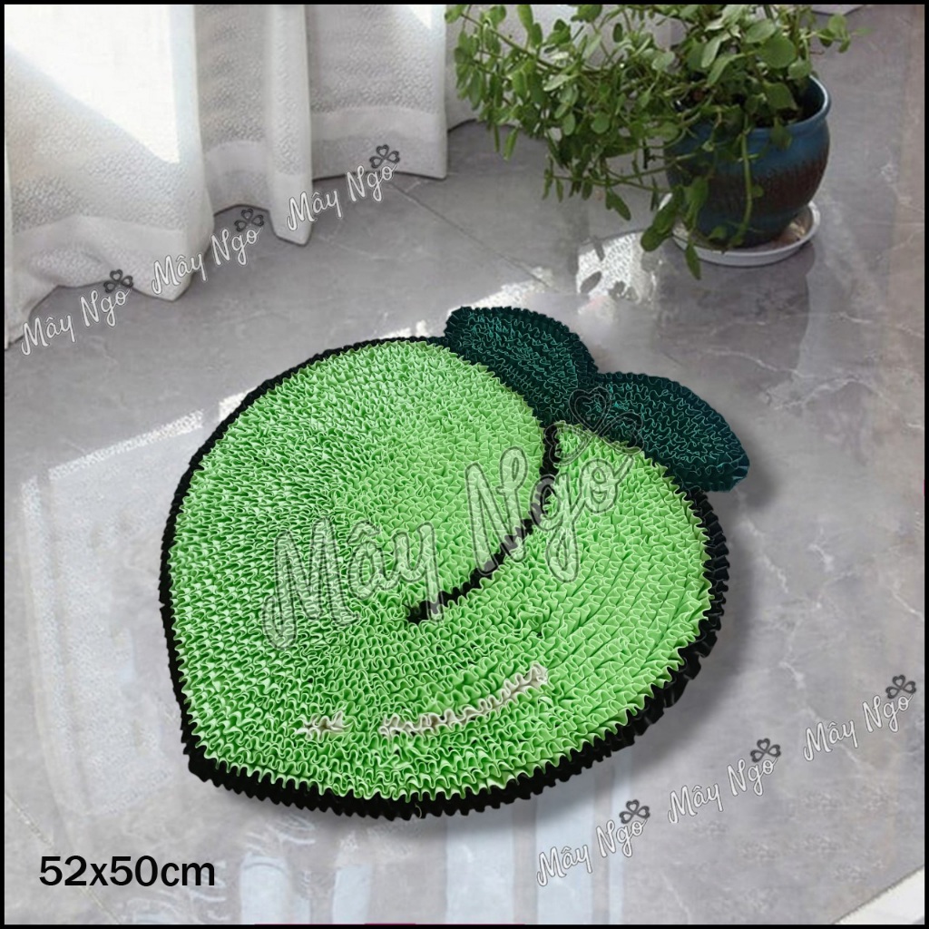 Thảm lau chân hình quả đào thảm nhà may
