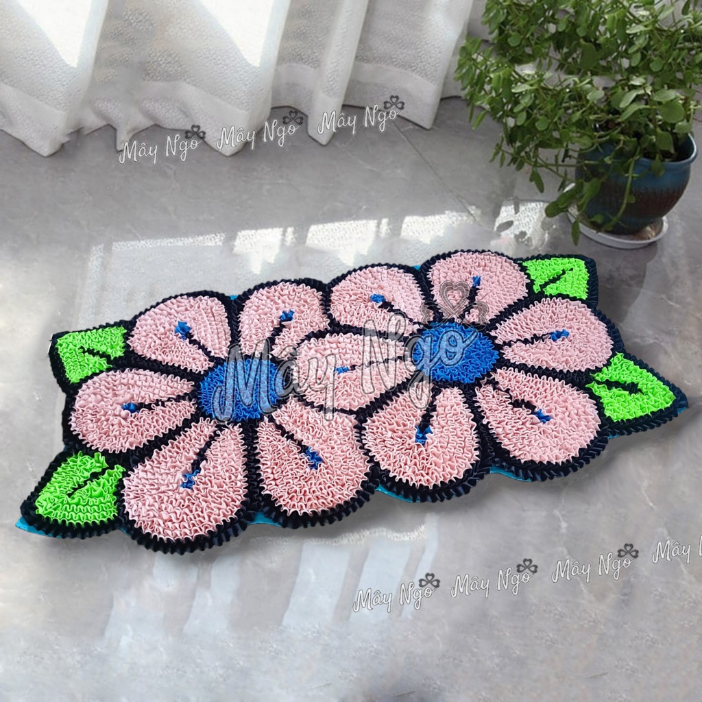 Thảm lau chân hoa đơn/ hoa đôi