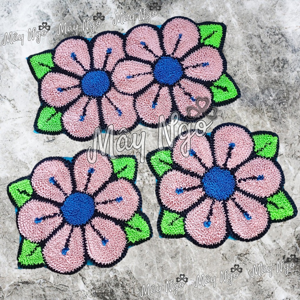 Thảm lau chân hoa đơn/ hoa đôi