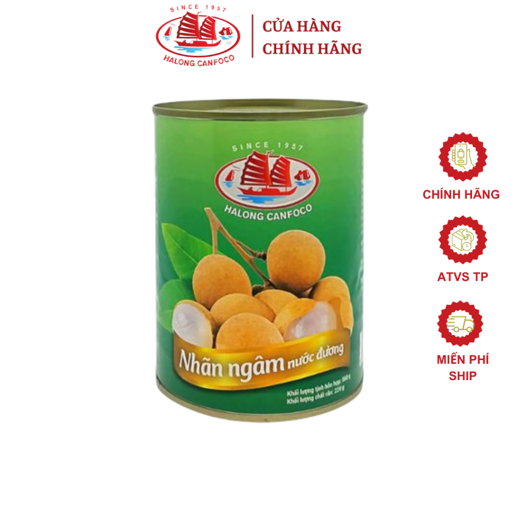 Nhãn Ngâm Nước Đường 560G - Đồ Hộp Hạ Long