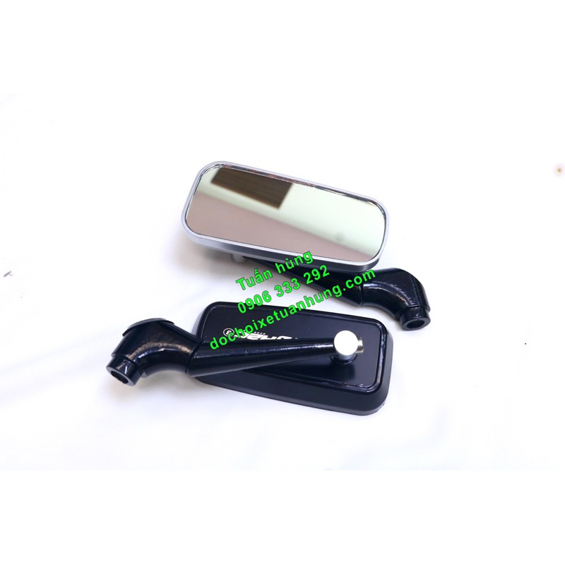 KÍNH CHIẾU HẬU XE MÁY XÀI CHO YAMAHA, HONDA, Gương Vuông