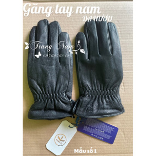 MS1 Găng tay nam da hươu lót lông cừu chuẩn xịn Nga