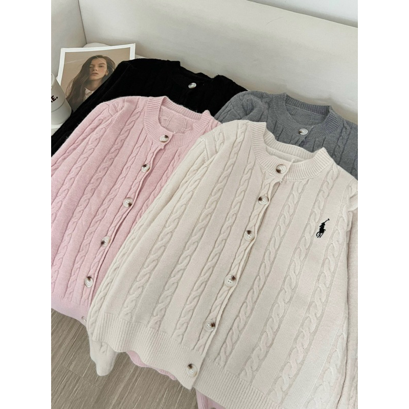 Áo cardigan len THÊU HƯƠU chất dày