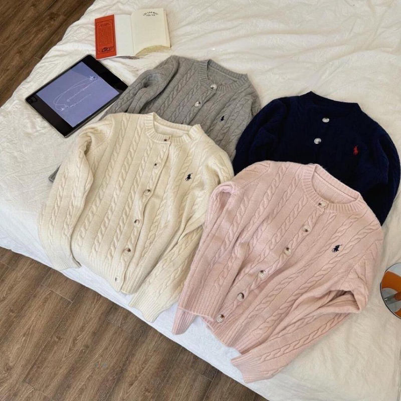 Áo cardigan len THÊU HƯƠU chất dày